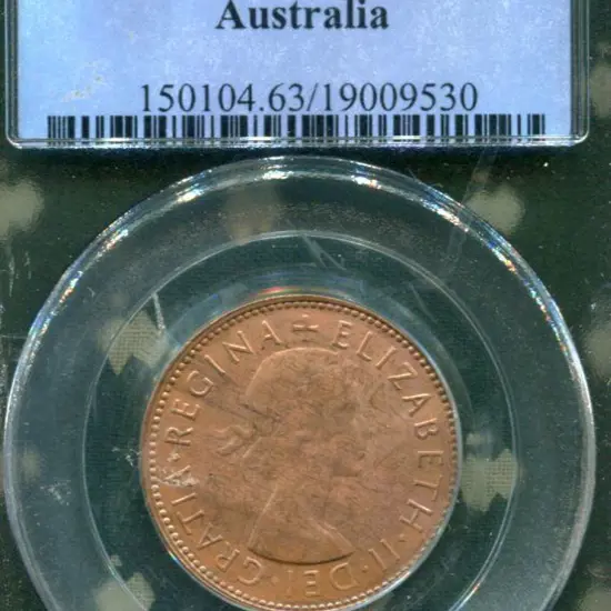 1954 (P) Halfpenny. PCGS slabbed MS63RB.