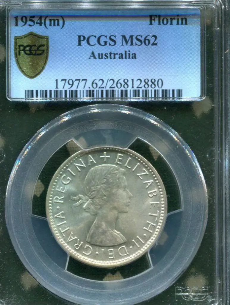 1954 (M) Florin. PCGS slabbed MS62. Image 1++