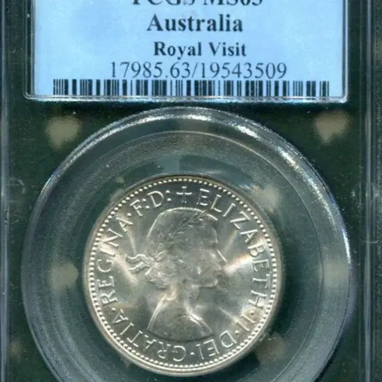 1954 Florin Royal Visit. PCGS slabbed MS63.