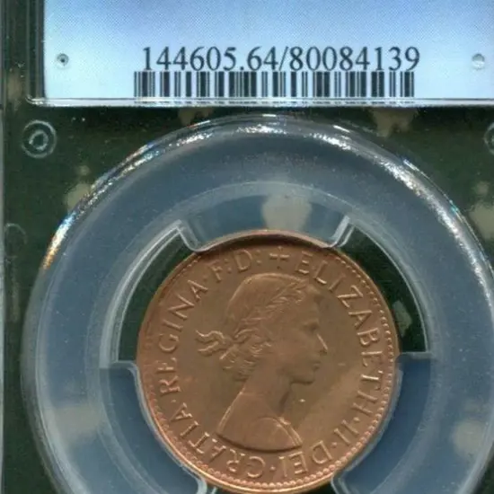 1961 (P) Halfpenny. PCGS slabbed MS64RB.
