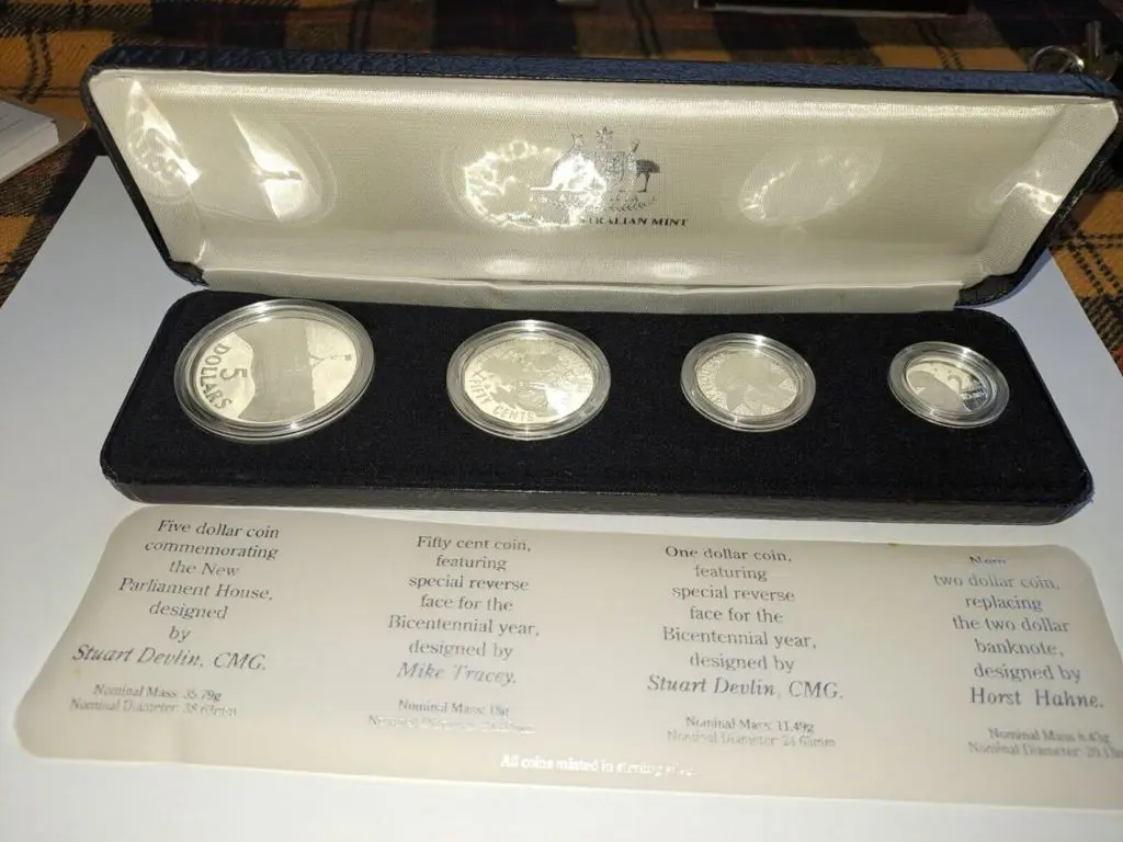 1988 Masterpieces in Silver Bicentennial Proof set ... Image 1++