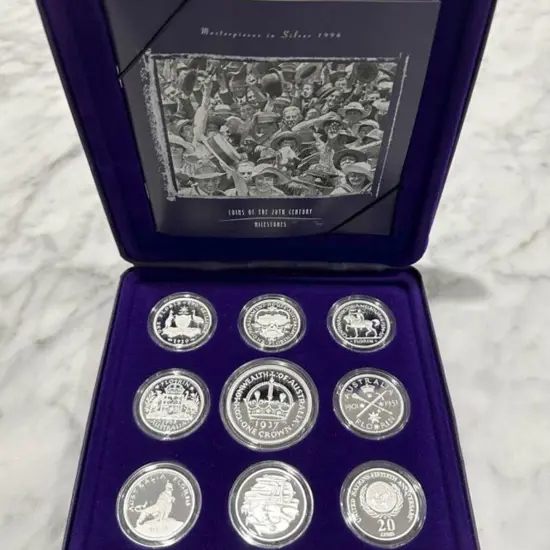 1998 Masterpieces in Silver - Milestones. Set of 9 ...