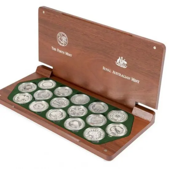 2000 Sydney Olympic Silver Coin Collection in wood ...