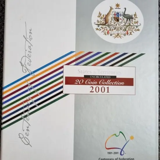 2001 20c & 50x "Centenary of Federation" 20 coin ...