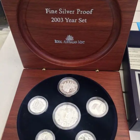 2003 Year Set Fine Silver Proof set of 6 in RAM ...