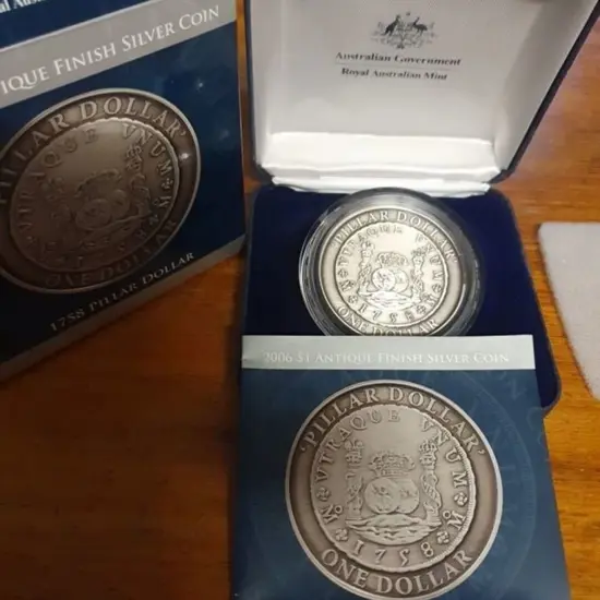 2006 $1 1758 Pillar Dollar Antique Finish Silver ...