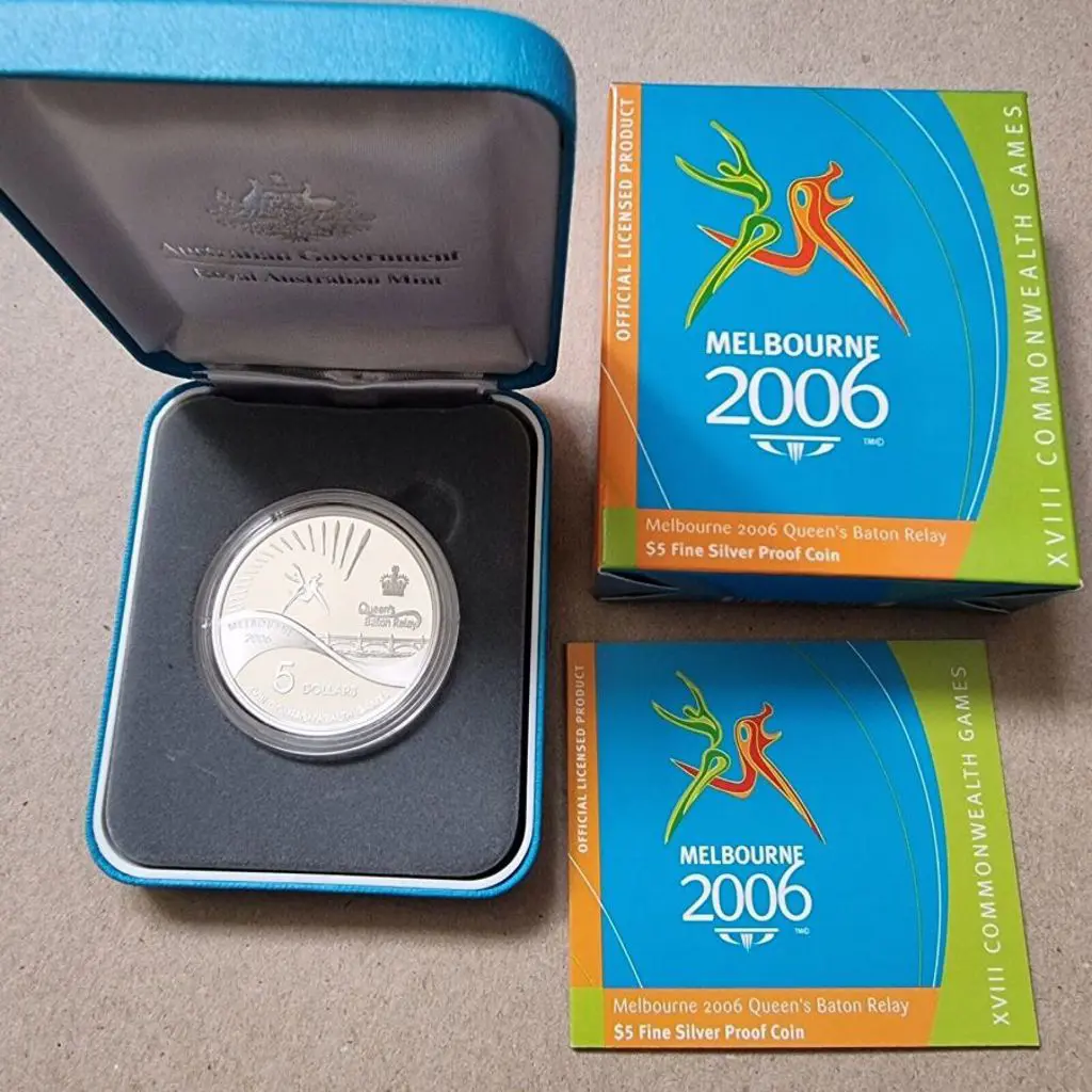 2006 $5 Commonwealth Games Baton Relay & 50c ... Image 1++