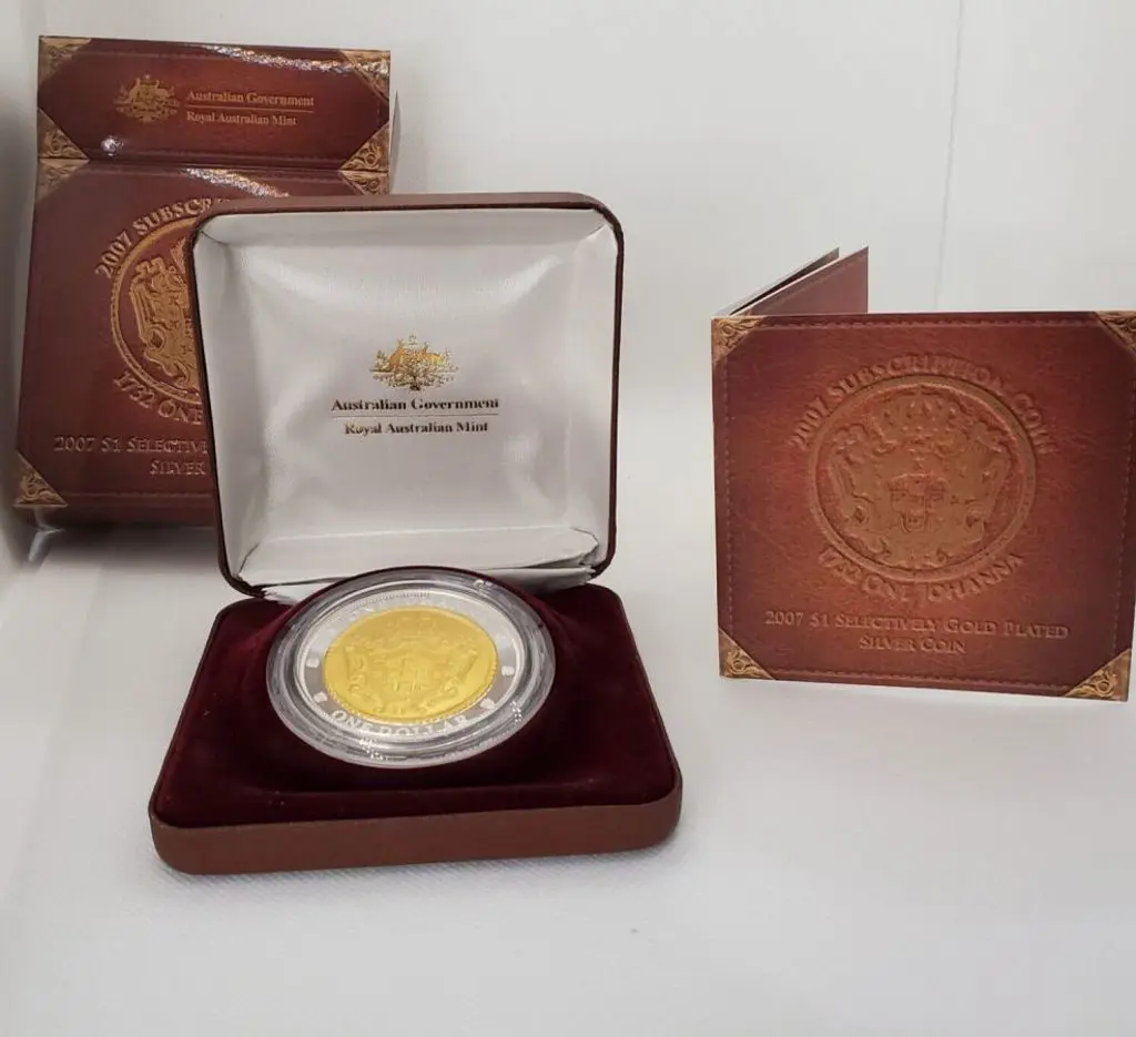 2006 & 2007 $1 selectively gold plated ... Image 1++