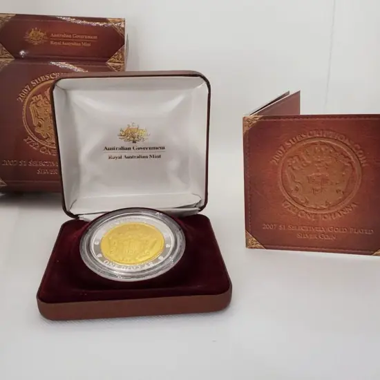 2006 & 2007 $1 selectively gold plated ...