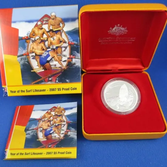 2007 $5 Year of the Lifesaver Silver Proof in RAM ...