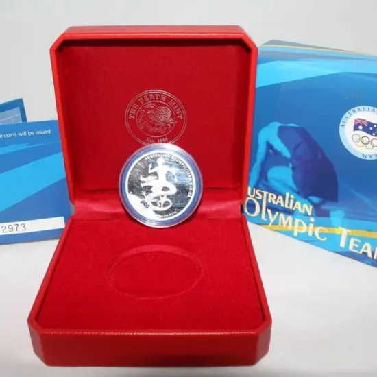 2008 $1 Olympic Team 1oz silver proof in Perth ...