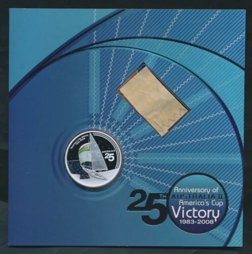 2008 America's Cup Victory 25th Anniv 50c coins in ... Image 1++