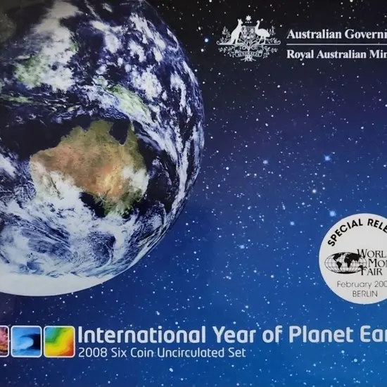 2008 Year of the Planet 6 coin set in RAM wallet ...