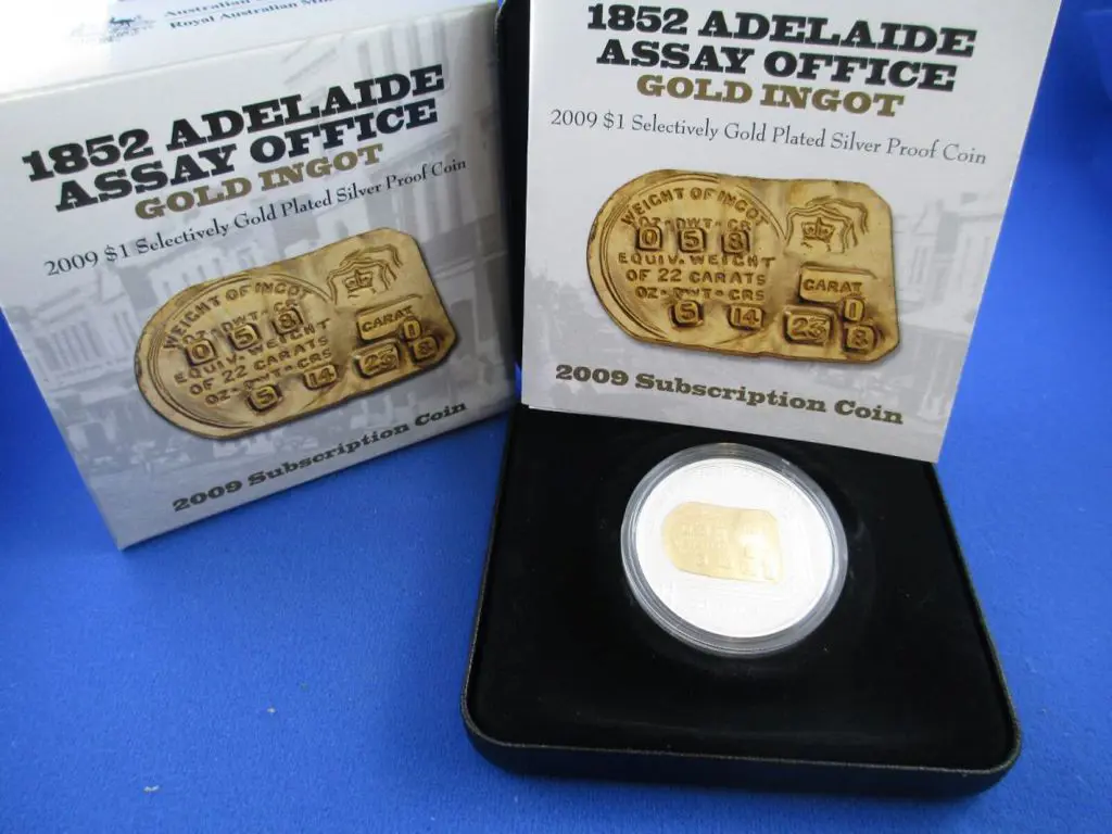 2009 $1 1852 Adelaide Assay Office Gold Ingot ... Image 1++