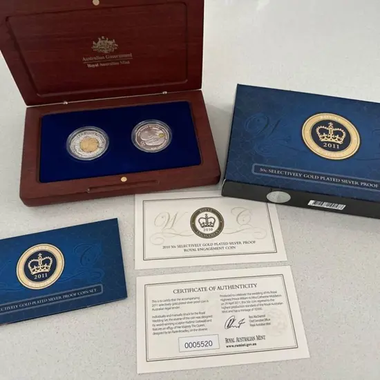 2010 50c Royal Wedding selectively gold-plated ...