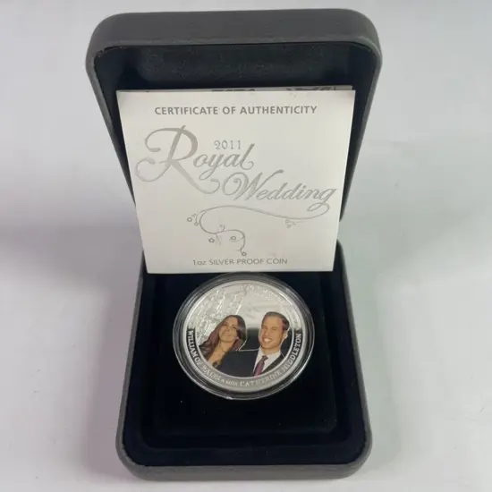 2011 $1 Royal Wedding coloured 1oz silver proof in ...