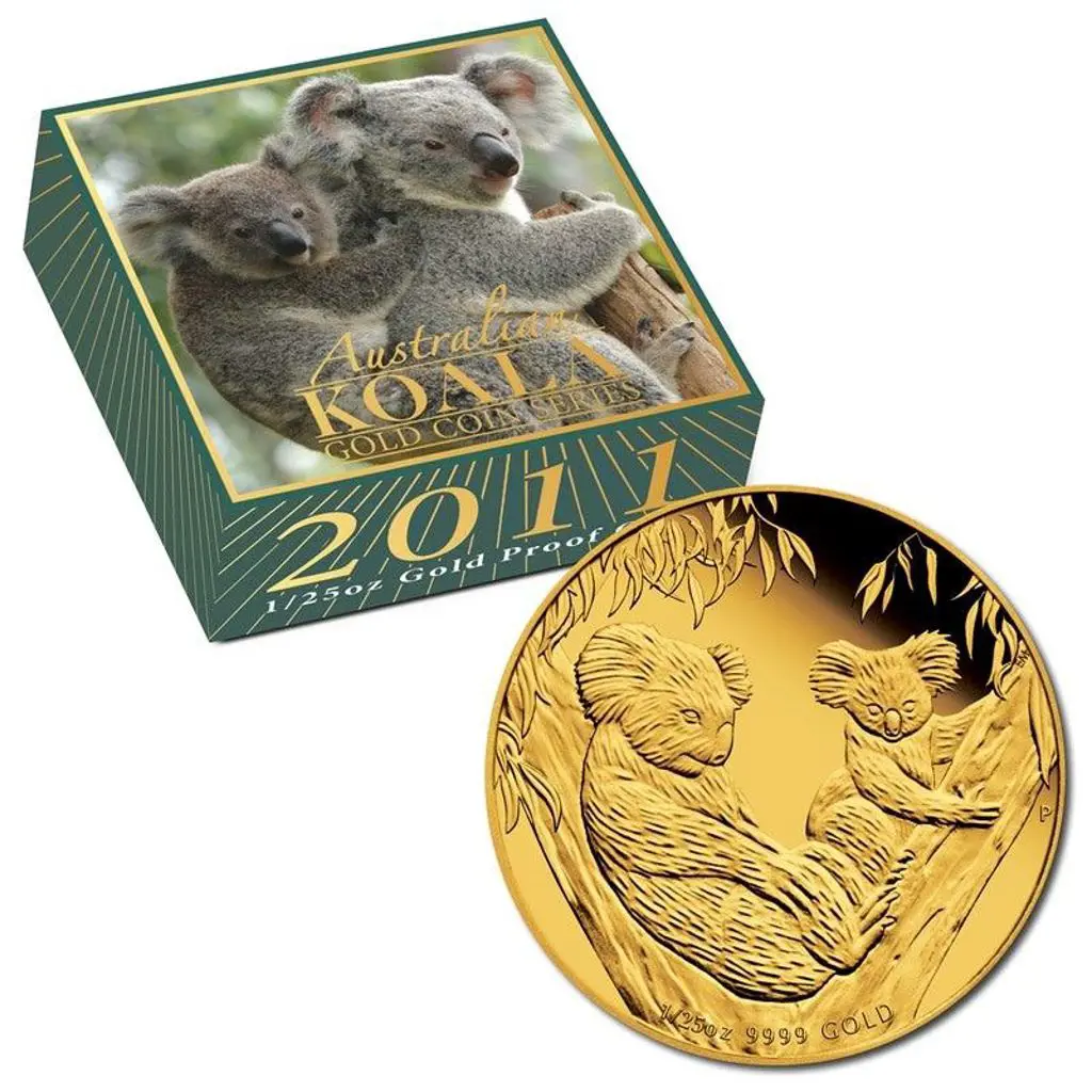 2011 $5 Koala 1/25oz gold proof coin in Perth Mint ... Image 1++