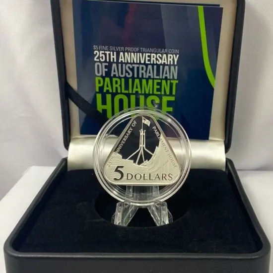 2013 $5 Parliament House 25th Anniv silver proof ...