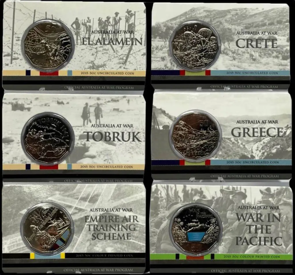 2014 50c Australia At War set of 6 for "Australian ... Image 1++
