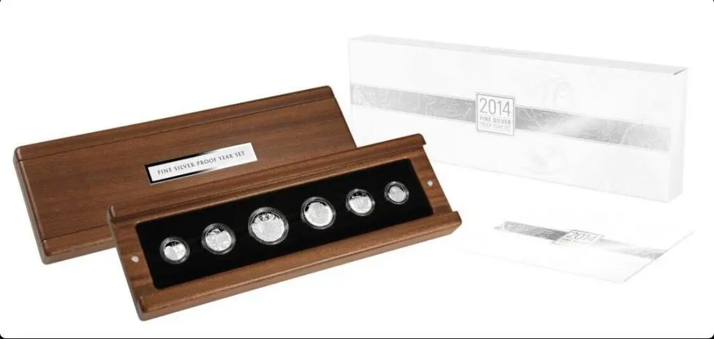 2014 Fine Silver Proof Year Set. Unopened in ... Image 1++