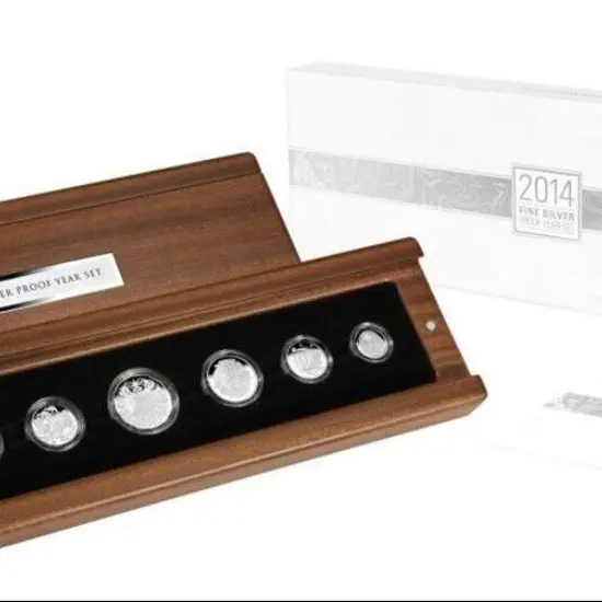 2014 Fine Silver Proof Year Set. Unopened in ...