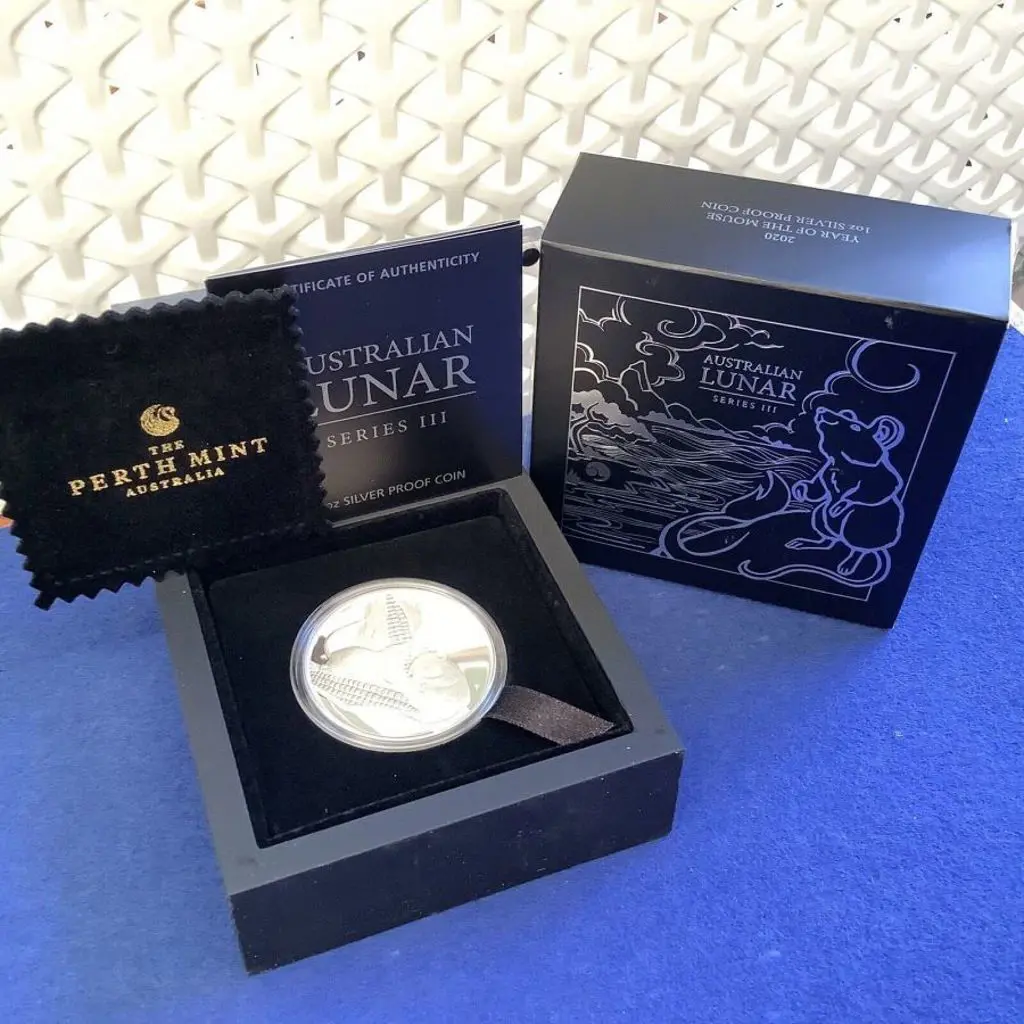 2020 Aust Lunar Series III-Mouse 1oz silver proof ... Image 1++