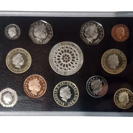 United Kingdom 2007 Proof 12 Coin in Royal Mint ...