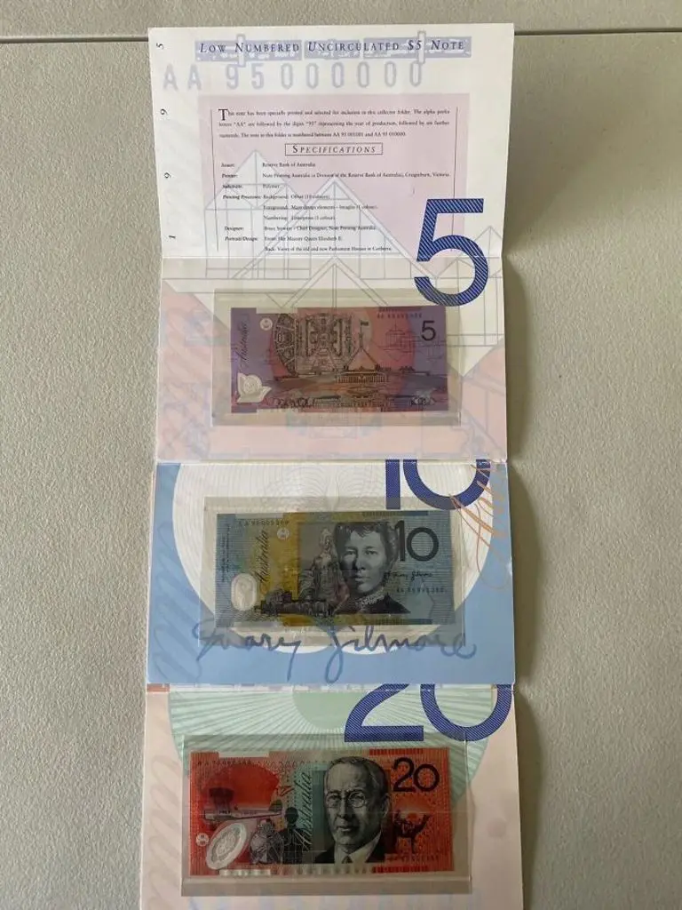 1995 $5, $10 & $20 "Low Numbered Uncirculated ... Image 1++