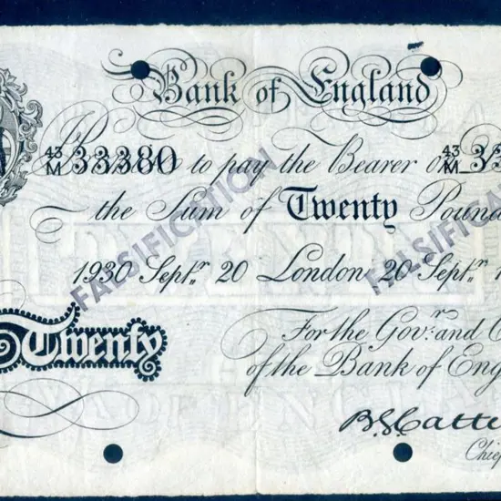 Germany £20 WWII "Operation Bernhard" Counterfeit ...