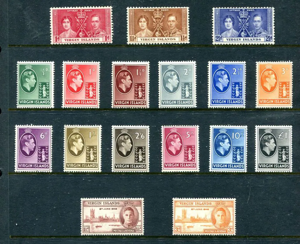 British Virgin Islands 1937-1981 neatly arranged ... Image 1++