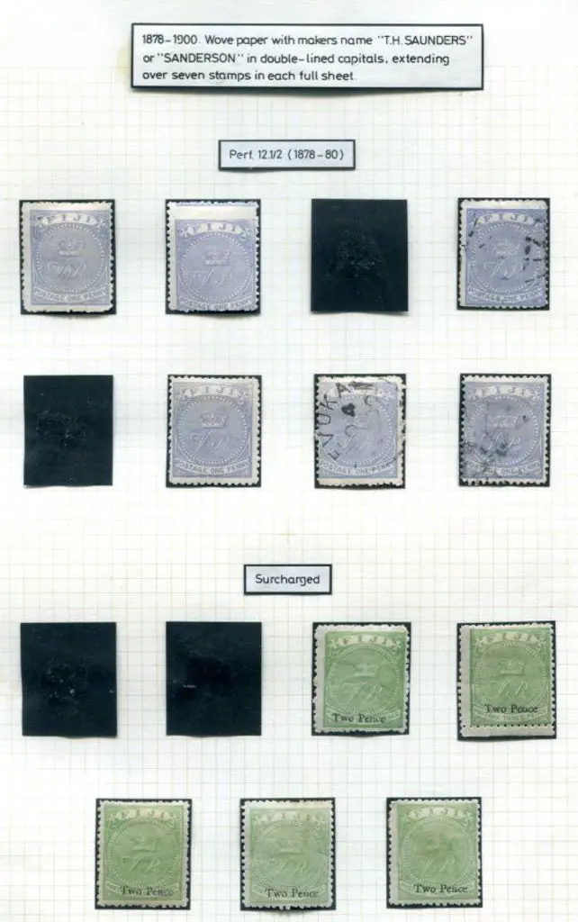 Fiji 1878/80 1d pale & dull ultramarine shades, ... Image 1++