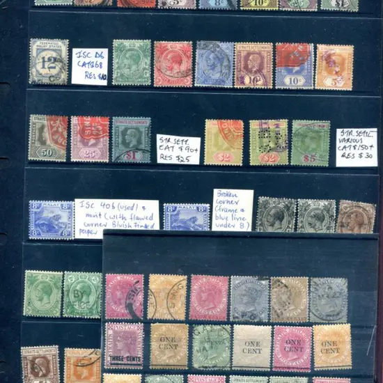 Malaya-Straits Settlements Modest mainly used ...