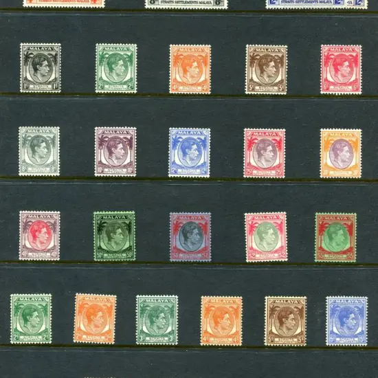 Malaya-Straits Settlements KGVI to $5 MLH, MPU ...
