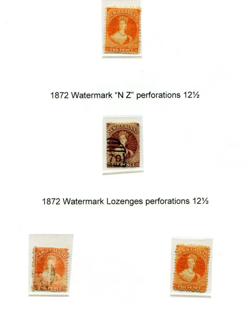 New Zealand 1871-1872 Chalon selection in good to ... Image 1++