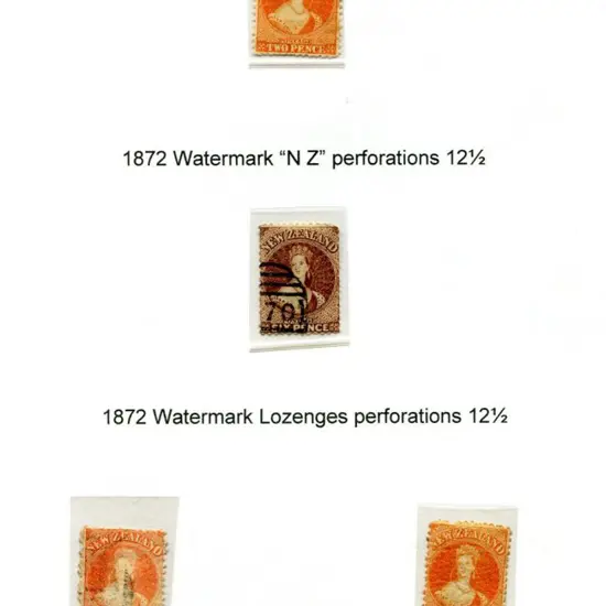 New Zealand 1871-1872 Chalon selection in good to ...
