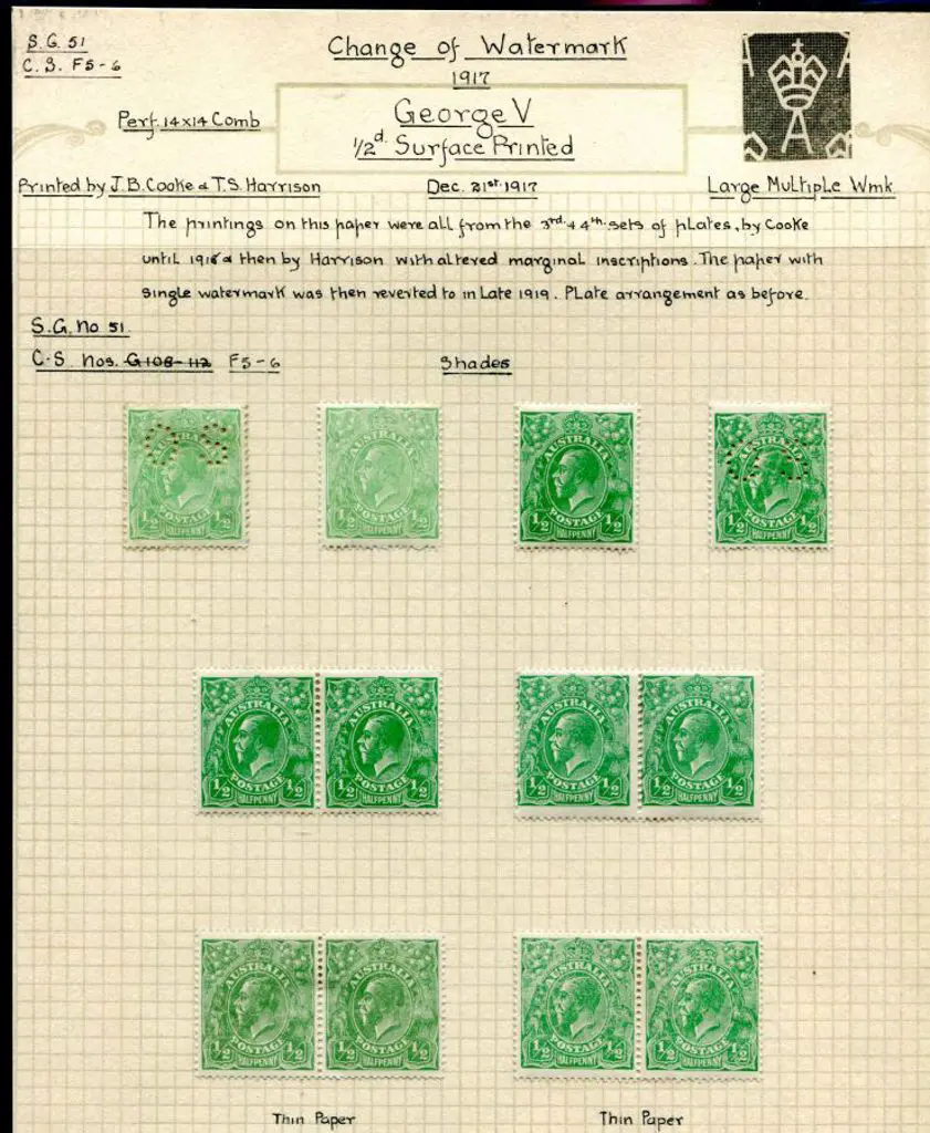 KGV ½d green LMW fine MUH/MLH annotated study on ... Image 1++