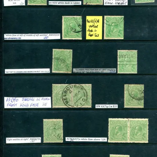 KGV ½d green selection on double sided Hagner incl ...