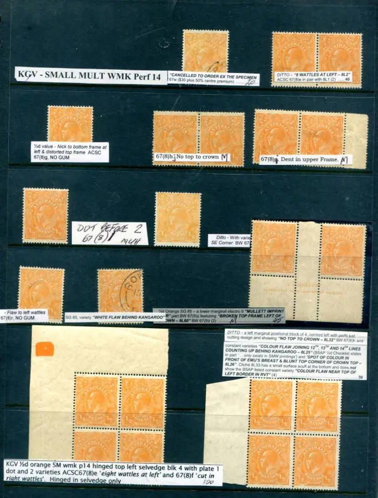 KGV ½d orange SMW, perf. 14. MUH/MLH group (2 F/U) ... Image 1++