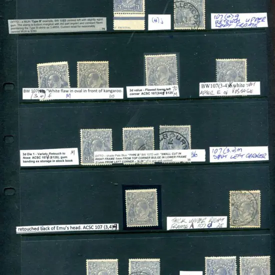 KGV 3d blue, SMW perf. 13½x12½, Die Ia with ...