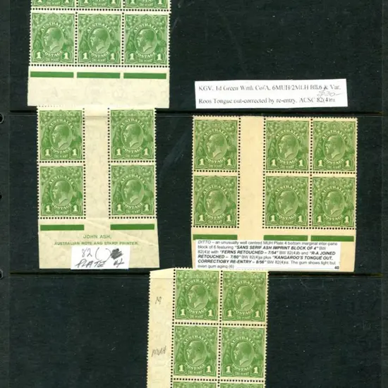 KGV Group of CofA wmk low vals incl ½d orange MLH ...