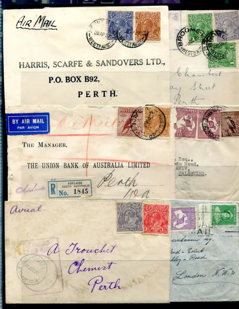 Airmails 1926-1940 selection of mainly WA internal ... Image 1++