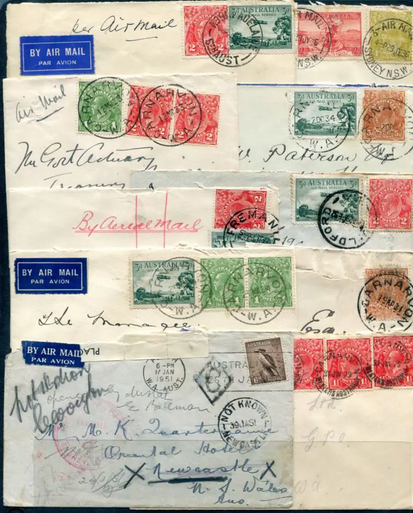Airmails 1929-1951 range of mostly intrastate ... Image 1++