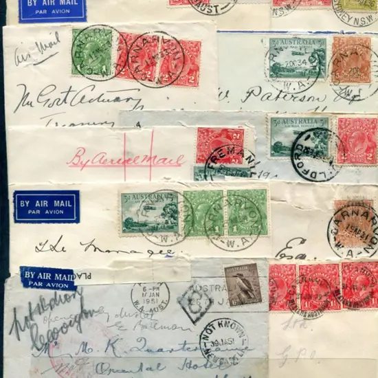 Airmails 1929-1951 range of mostly intrastate ...