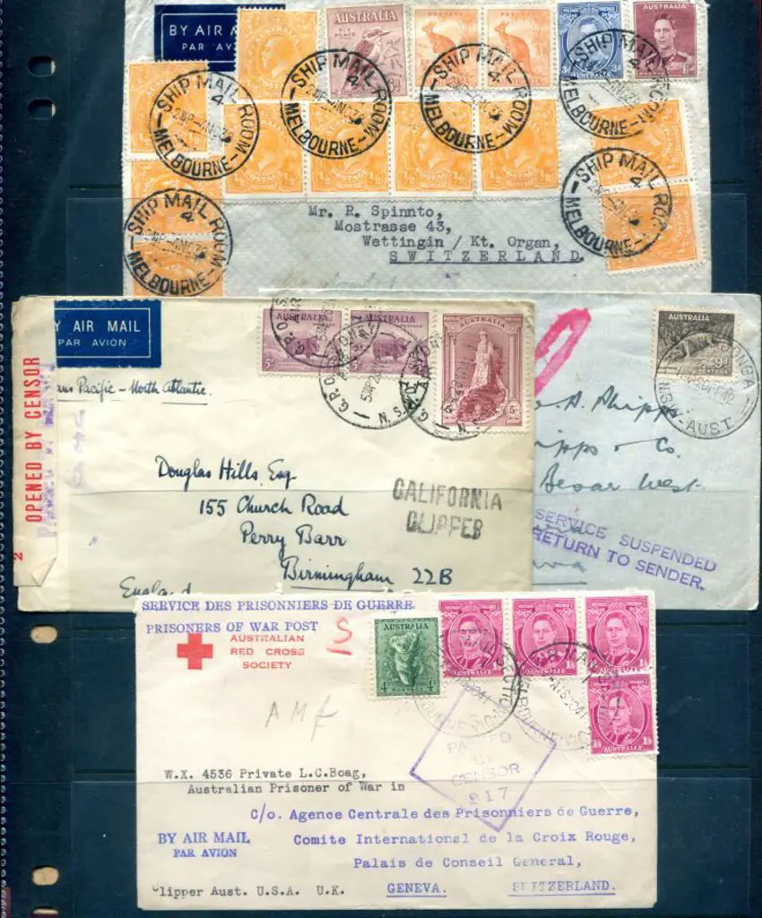 Censored Mail WWII group with covers to France, ... Image 1++