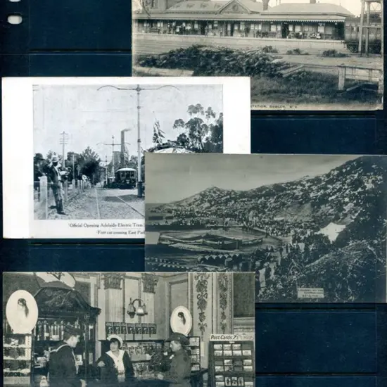 Postcards Group incl Railway Station Gawler SA, ...