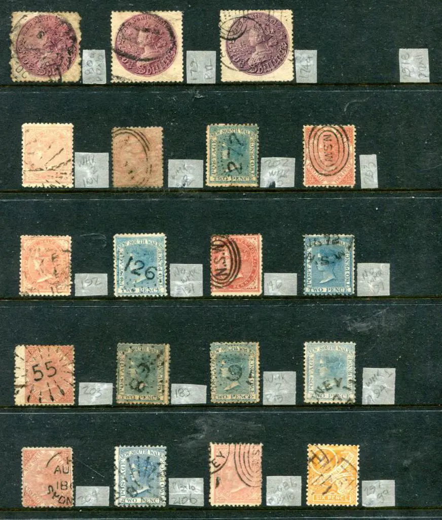 NSW 1854-1905 range of mainly used on Hagners ... Image 1++