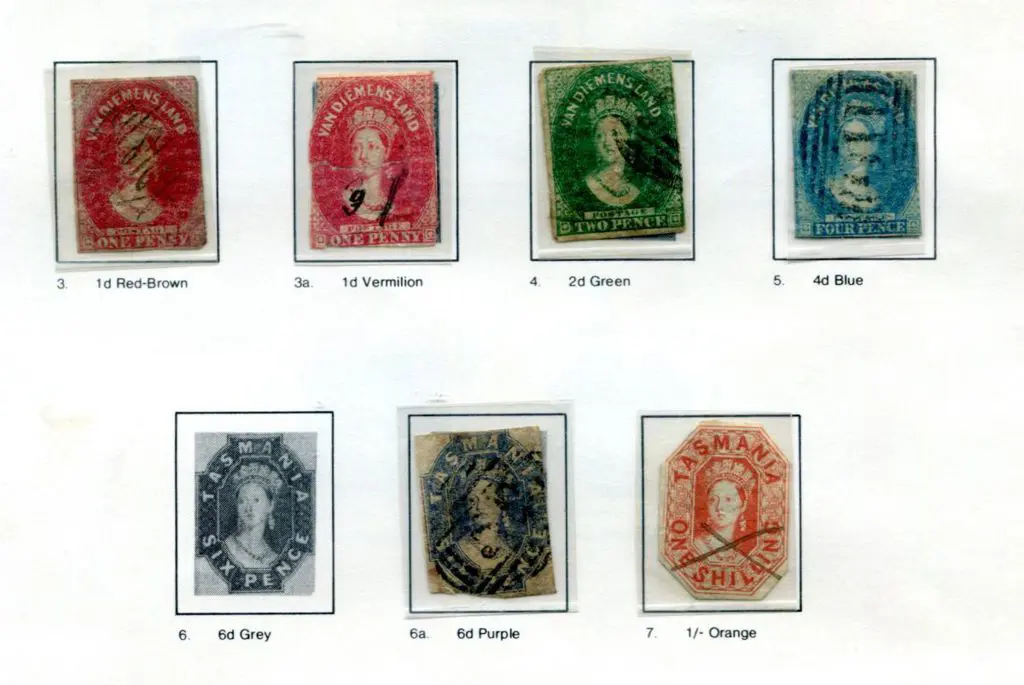 Tasmania Seven Seas leaves from 1855/64 6 to 1/- ... Image 1++