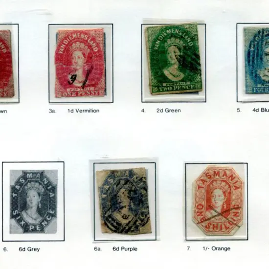 Tasmania Seven Seas leaves from 1855/64 6 to 1/- ...