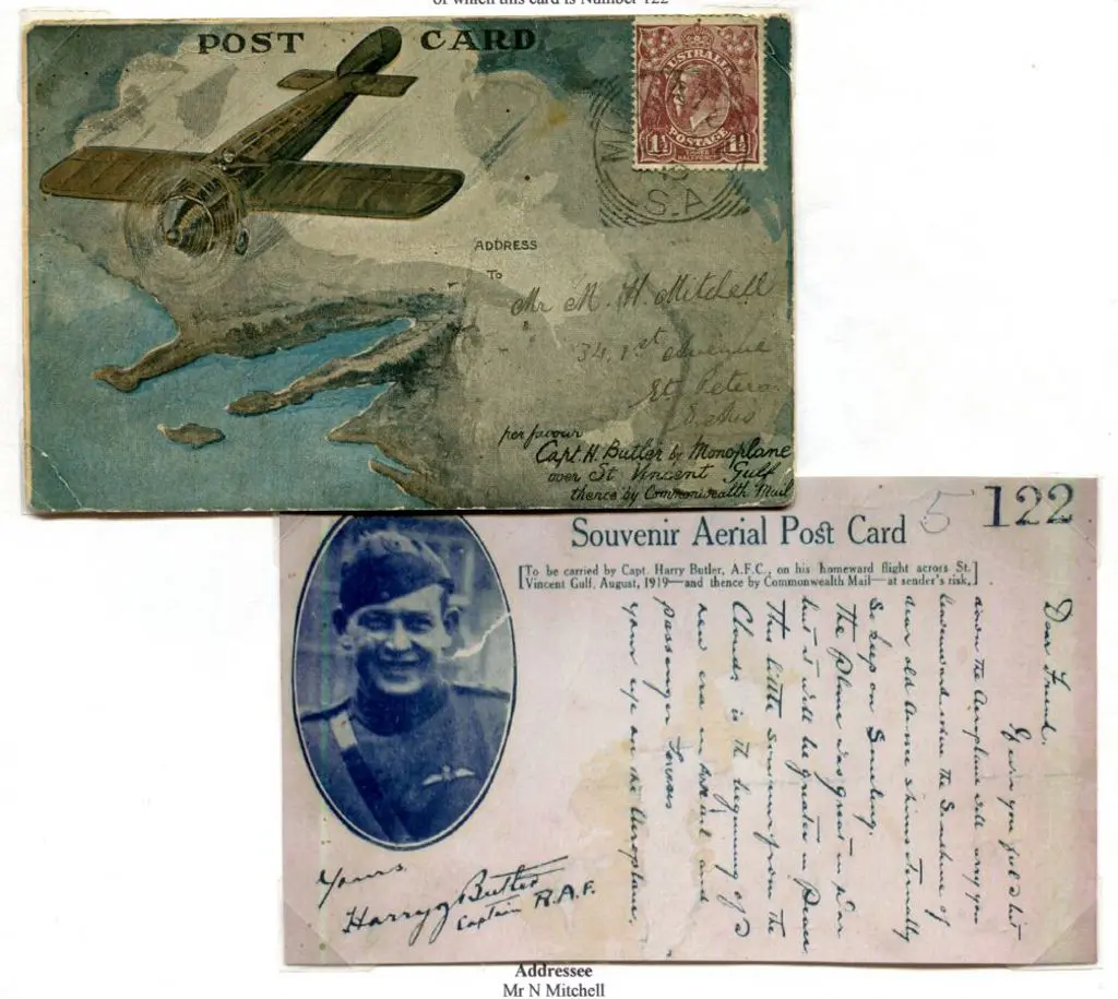 1919 (10th Aug) Adelaide to Minlaton Harry Butler ... Image 1++