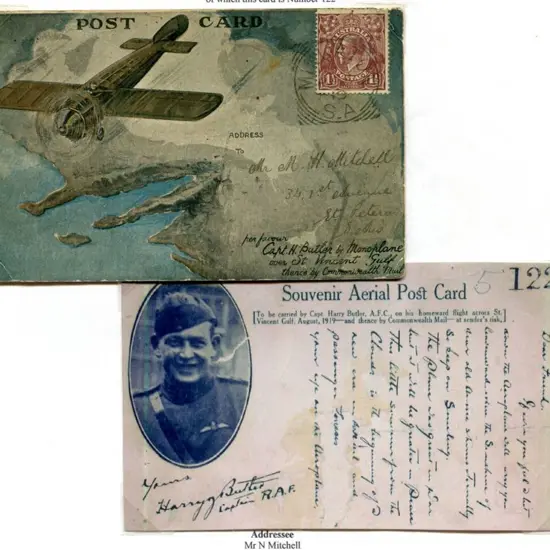 1919 (10th Aug) Adelaide to Minlaton Harry Butler ...